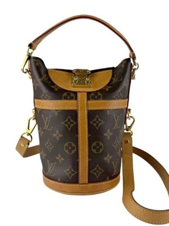 Louis Vuitton Handbags - Auth LOUIS VUITTON Monogram Duffle Bag Shoulder Bag Brown M43587 - z9790